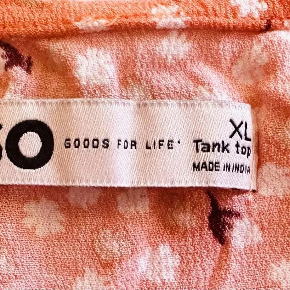 NWT SO GOODS FOR LIFE Juniors Sleeveless Straps Pullover V-Neck Orange Top Sz XL - Picture 10 of 12
